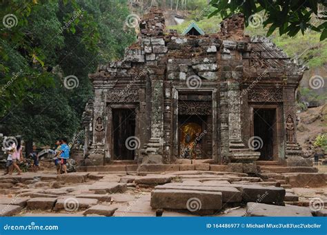 Unesco World Heritage Vat Phou Near Pakse South Laos Editorial