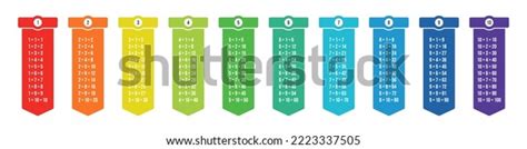 Vector Illustration Colorful Multiplication Table Isolated Stock Vector ... 