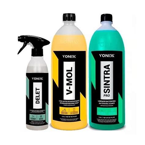 KIT LAVA AUTO V MOL 1 5L DELET 500ML SINTRA PRO 1 5L VONIXX