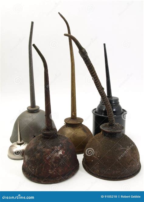 Old Oil Cans stock photo. Image of metal, tool, group - 9105218