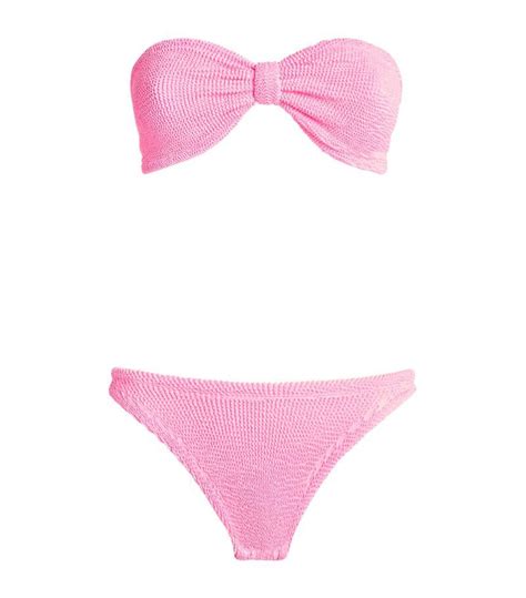 Hunza G Jean Bandeau Bikini Pink Editorialist