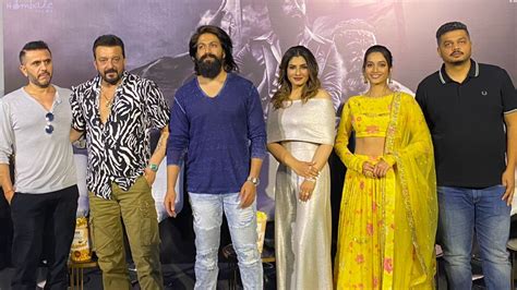 Kgf Chapter Yash Sanjay Dutt Look Suave In Casual Raveena Tandon