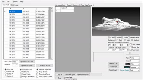 Xyz Mesh Software To Convert View And Export 3d Xyz Data Into Excel