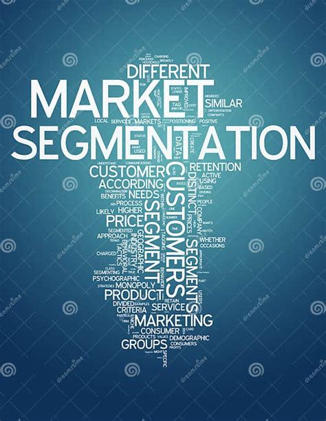 Word Cloud Market Segmentation Stock Illustration Illustration Of