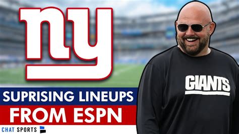 New York Giants Surprise Starting Lineup Revealed By Espn Pre Nfl