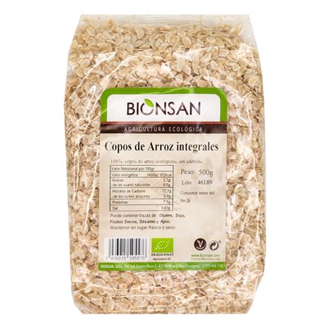 Copos de Arroz Integrales Ecológicos 500gr Bionsan