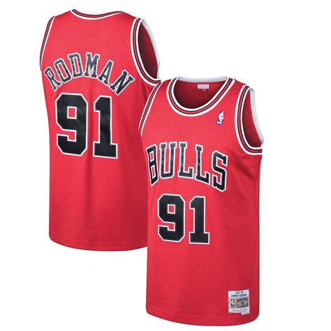 Dennis Rodman Chicago Bulls Mitchell And Ness 1997 98 Hardwood Classics