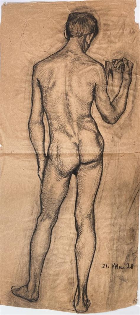 Stehender M Nnlicher Akt Nude Male Standing Seen From Behind