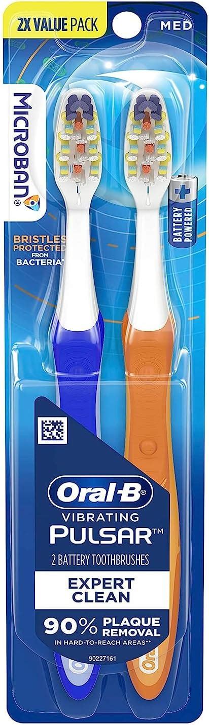 Oral B Pulsar Vibrating Bristles Toothbrush Medium 4 Pack Colors May Vary