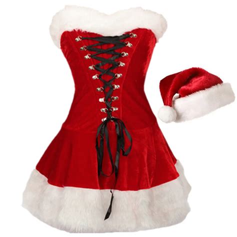 Natal Cosplay Traje Para Feminino Pel Cia Papai Noel Conjuntos De