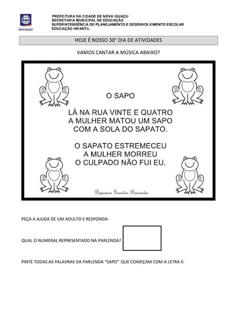 Atividades Para Educação Infantil 5 Anos Para Imprimir