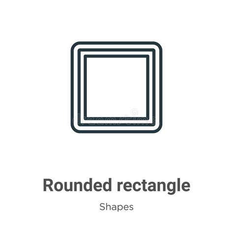 Rounded Rectangle Icon On White Background Simple Element Illustration From Shapes Concept