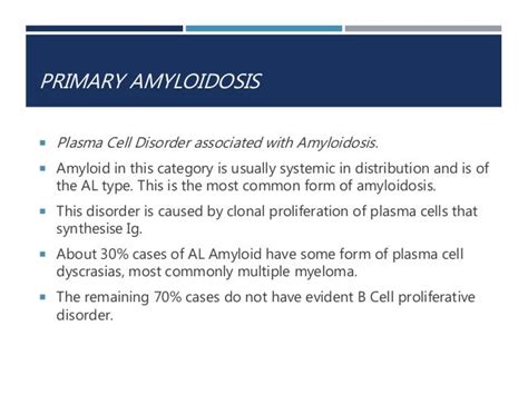 Classification Of Amyloidosis