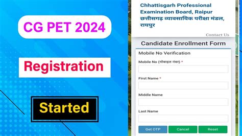 Cg Pet Registration Started Cg Pet Application Form Started