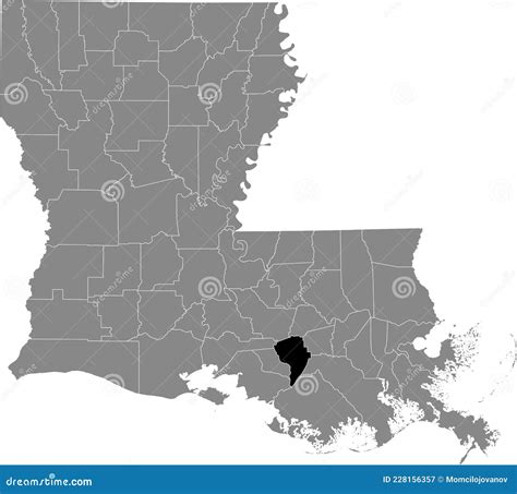 Location Map of the Assumption Parish of Louisiana, USA Stock Vector - Illustration of caldwell ...