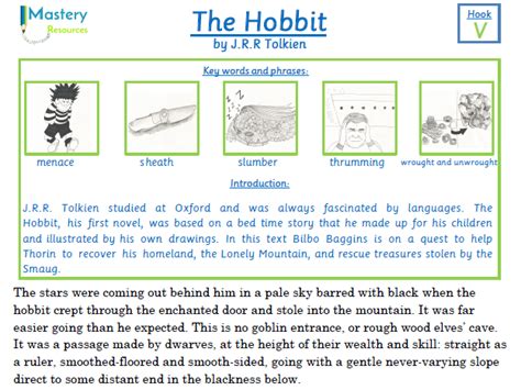 The Hobbit By J R R Tolkien Comprehension KS2 Teaching Resources