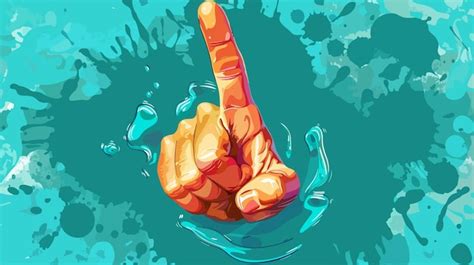 Detailed Middle Finger Hand Sign Vector Illustration Premium AI