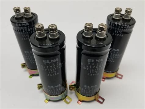 Lot Of 4 Elna Electrolytic Capacitors 12000uf 63v Electronic