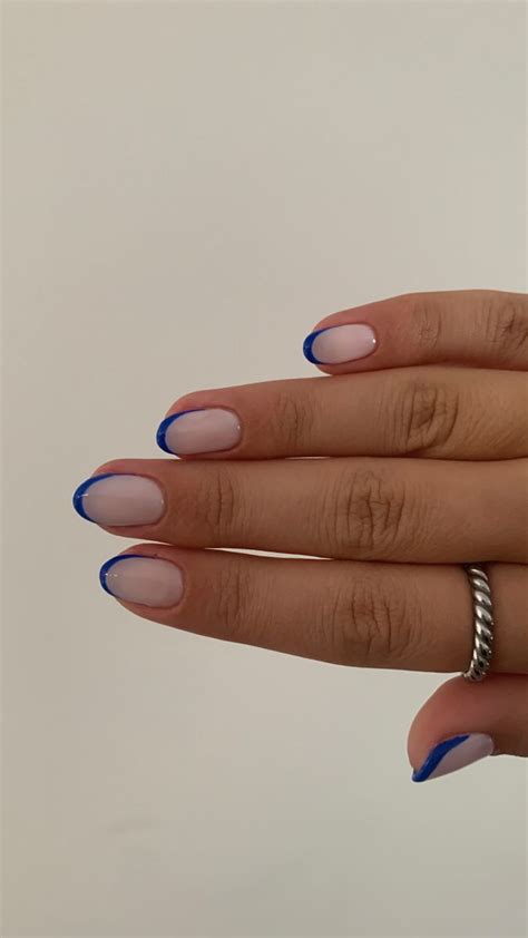 Blue Tip Nails Nel Unghie Idee Unghie Idee Per Unghie