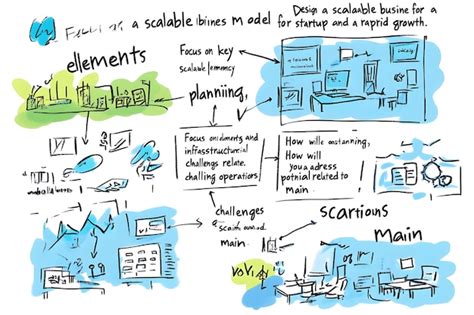 Handdrawn Diagram Of A Scalable Business Model For Startup And Rapid