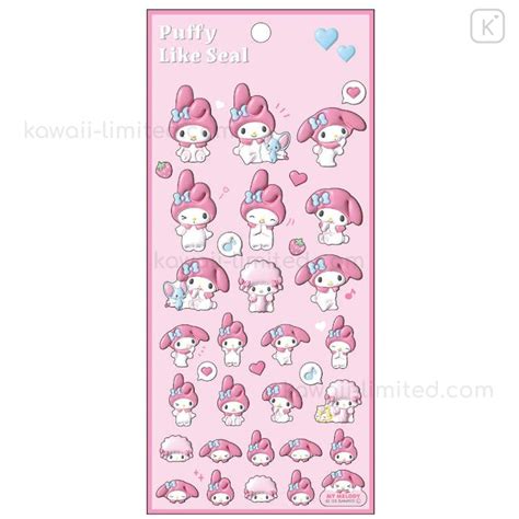 Japan Sanrio 3d Sticker Melody Puffy Like Seal Kawaii Limited