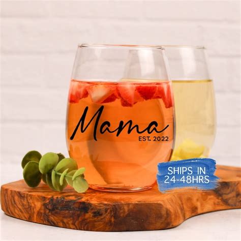 Mom Wine Glass Etsy