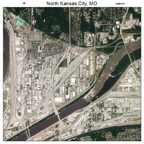 Aerial Photography Map of North Kansas City, MO Missouri