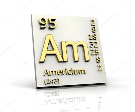 Americium form Periodic Table of Elements — Stock Photo © fambros #6286485