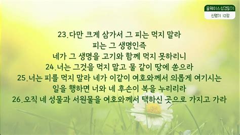 신명기11 14장 올웨이스성경읽기 신명기오디오성경 신명기성경듣기 신명기성경읽기 Youtube