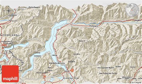 Shaded Relief 3D Map of Lecco