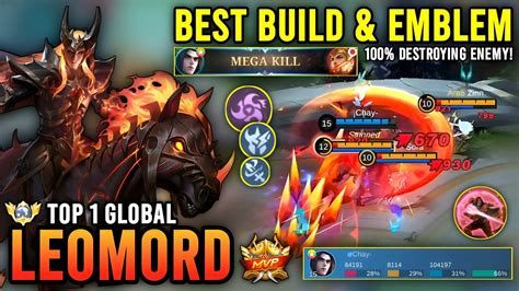 Destroying Enemy Leomord Best Build Emblem Top Global