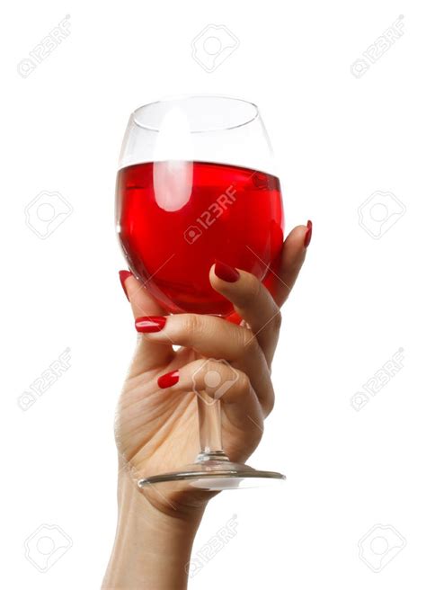 Woman Holding A Wine Glass On White Background Wine Glass Drawing Wine Glass Wine