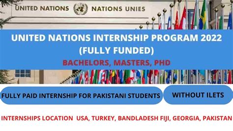 Undp Internship Program 2022 Fully Paid United Nations Development