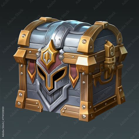 Knight Treasure Chest Isolated Illustration Of A Treasure Chest Made