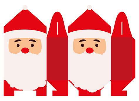 christmas santa paper box templates    printables printablee
