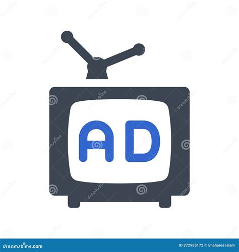 Television ads icon stock vector. Illustration of vector - 272985172
