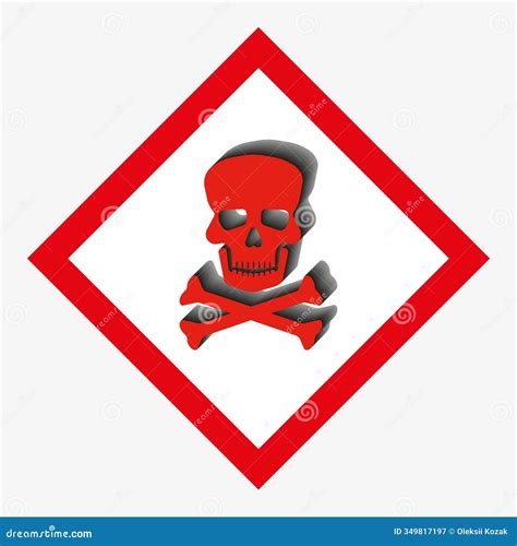 Poisoning Hazard. Physical Hazard Signs Stock Vector - Illustration of