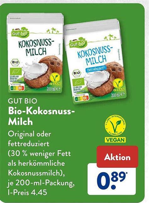 Gut Bio kokosnuss milch Angebot bei ALDI SÜD 1Prospekte de