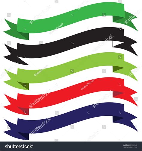 Ribbon Vector Shapes - 201259742 : Shutterstock