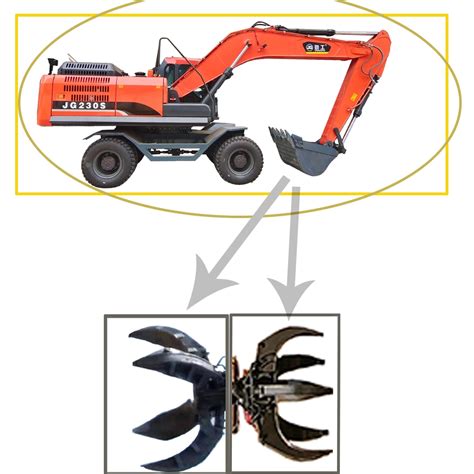 Hydraulic Orange Peel Grapples Iron Grab For Excavator In Metal Scrap