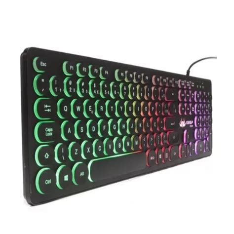 Teclado Gamer Knup Kp Qwerty Portugu S Brasil Cor Preto Luz