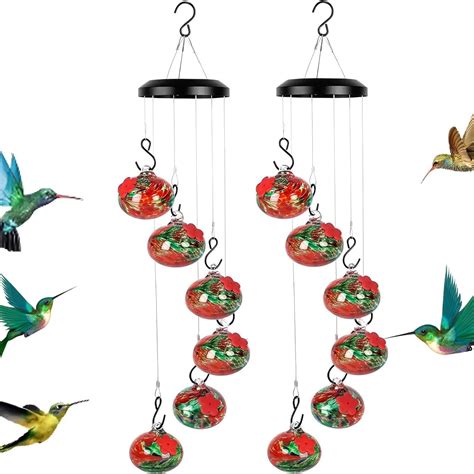 Heacare Charming Wind Chimes Hummingbird Feeders For Outdoors New