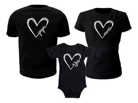 Kit Familiar Playeras Personalizadas Familia Amor Coraz N Meses Sin