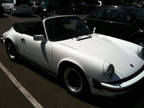 White Porsche 911 Cabriolet