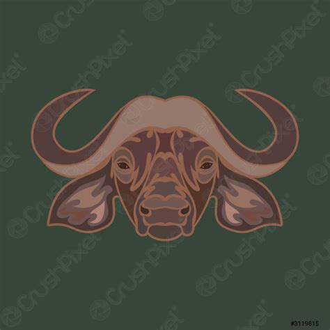 Hand-drawn abstract portrait of a buffalo for tattoo, logo - stock vector 3119815 | Crushpixel