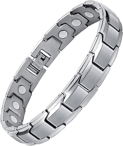 Jeracol Titanium Steel Magnetic Bracelets For Men Magnetic Wristband