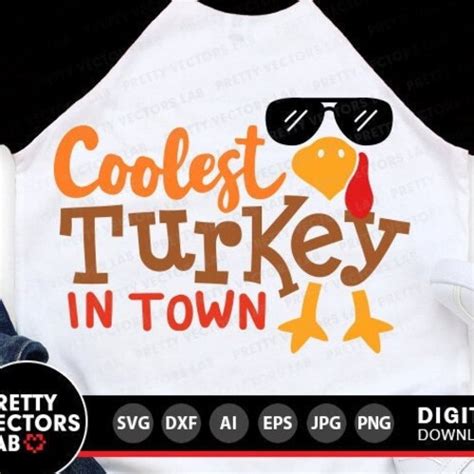 Cutest Turkey In Town Svg Girls Thanksgiving Svg Dxf Eps Png Etsy