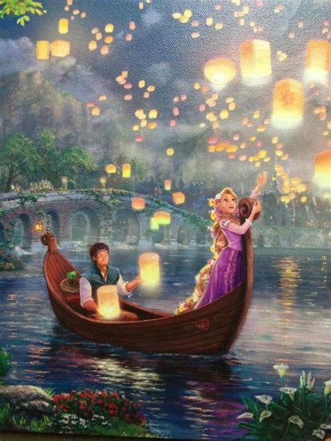 Thomas Kinkade Disney Paintings Tangled