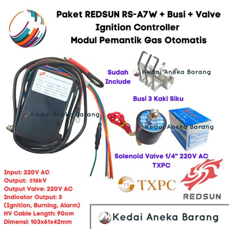 Paket Complete Pemantik Gas Ignition Igniter Controller Kompor Infrared