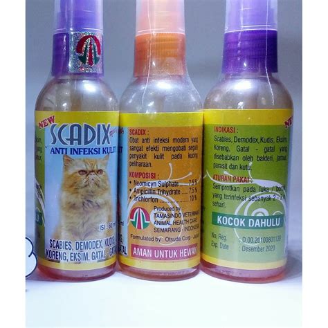 Jual Scadix Cat Spray Anti Infeksi Kulit Scabies Demodex Kudix